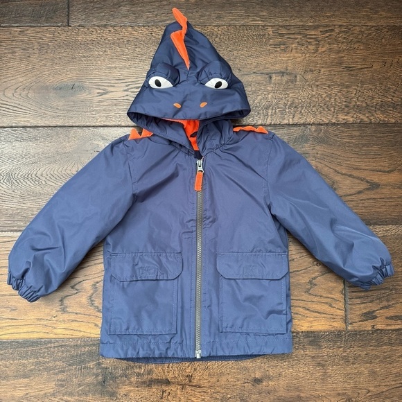 Carter's Other - Carter's Navy and Orange Dino Fleece Jacket